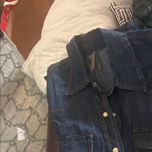 Stetson Dark Blue Denim Shirt pearl snap buttons